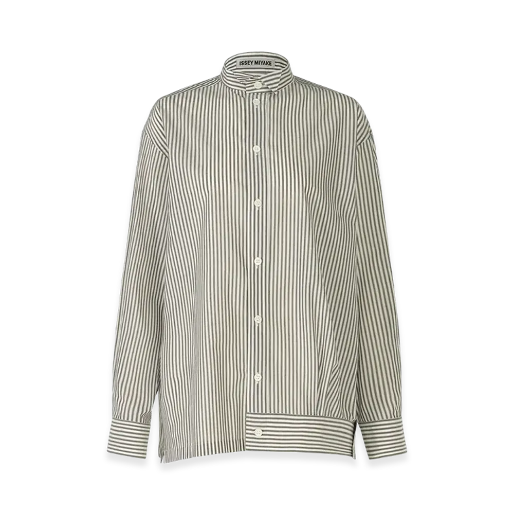 ISSEY MIYAKE Odd Shirt (Stripes) "Khaki"