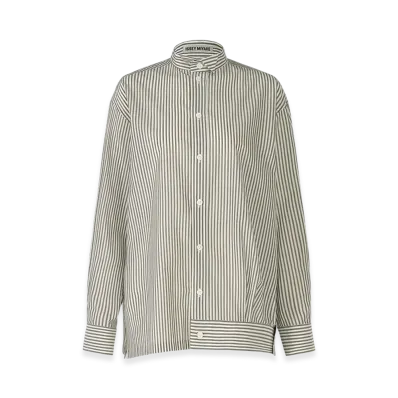 ISSEY MIYAKE Odd Shirt (Stripes) "Khaki"