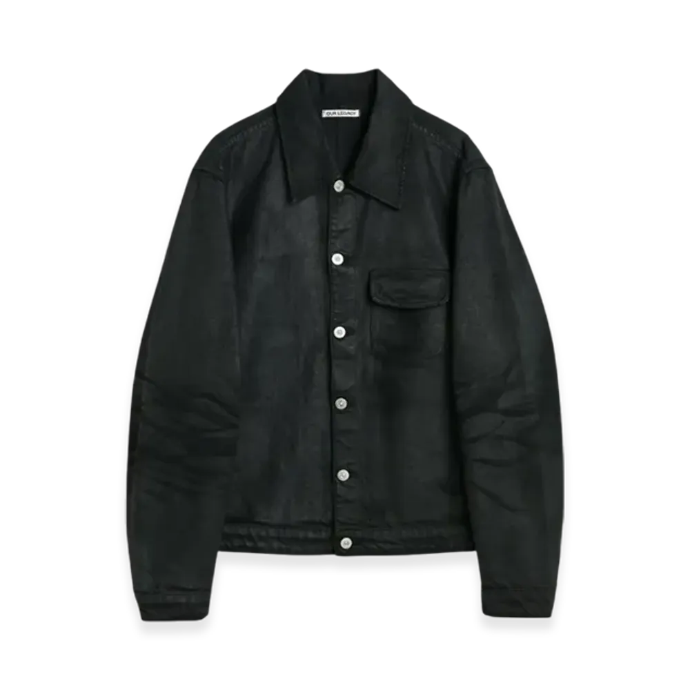 OUR LEGACY Rebirth Jacket Waxed Denim "Black"