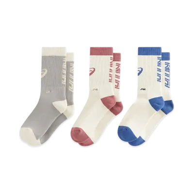 Kith x Asics Loyalty Exclusive 3-Pack Crew Socks "Multi"