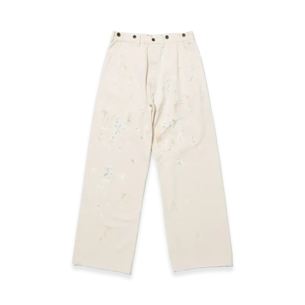 T.T Taiga Takahashi LOT.204 Engineer Trousers "Ivory Paint"