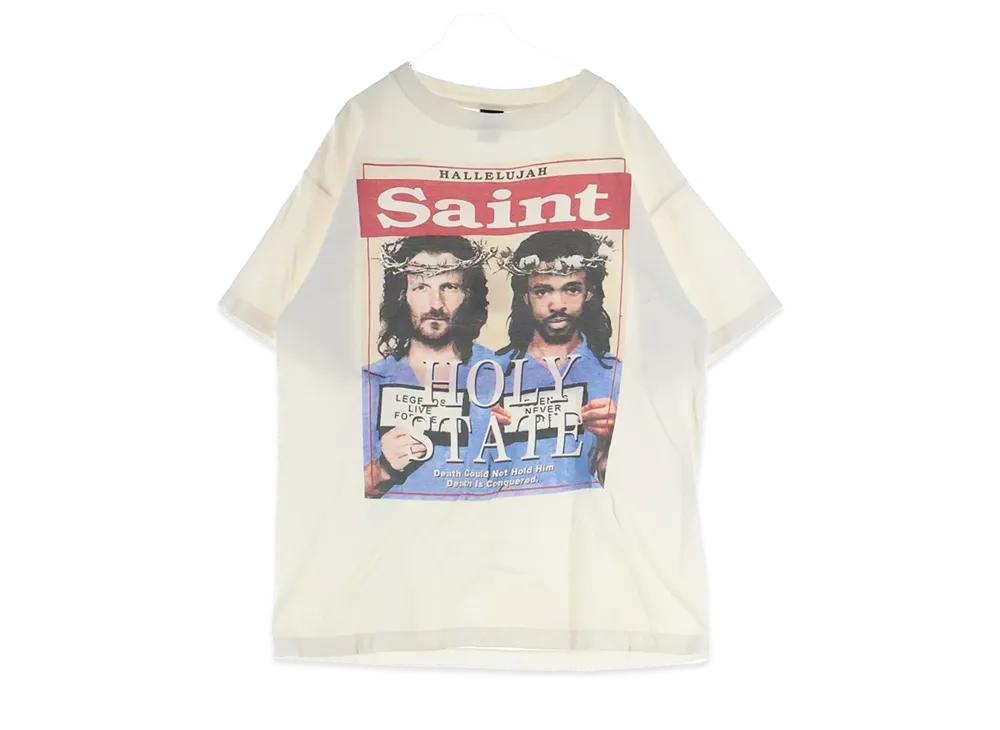 セントマイケル x デニムティアーズ ホーリーステート 半袖 Tシャツ "オフホワイト"