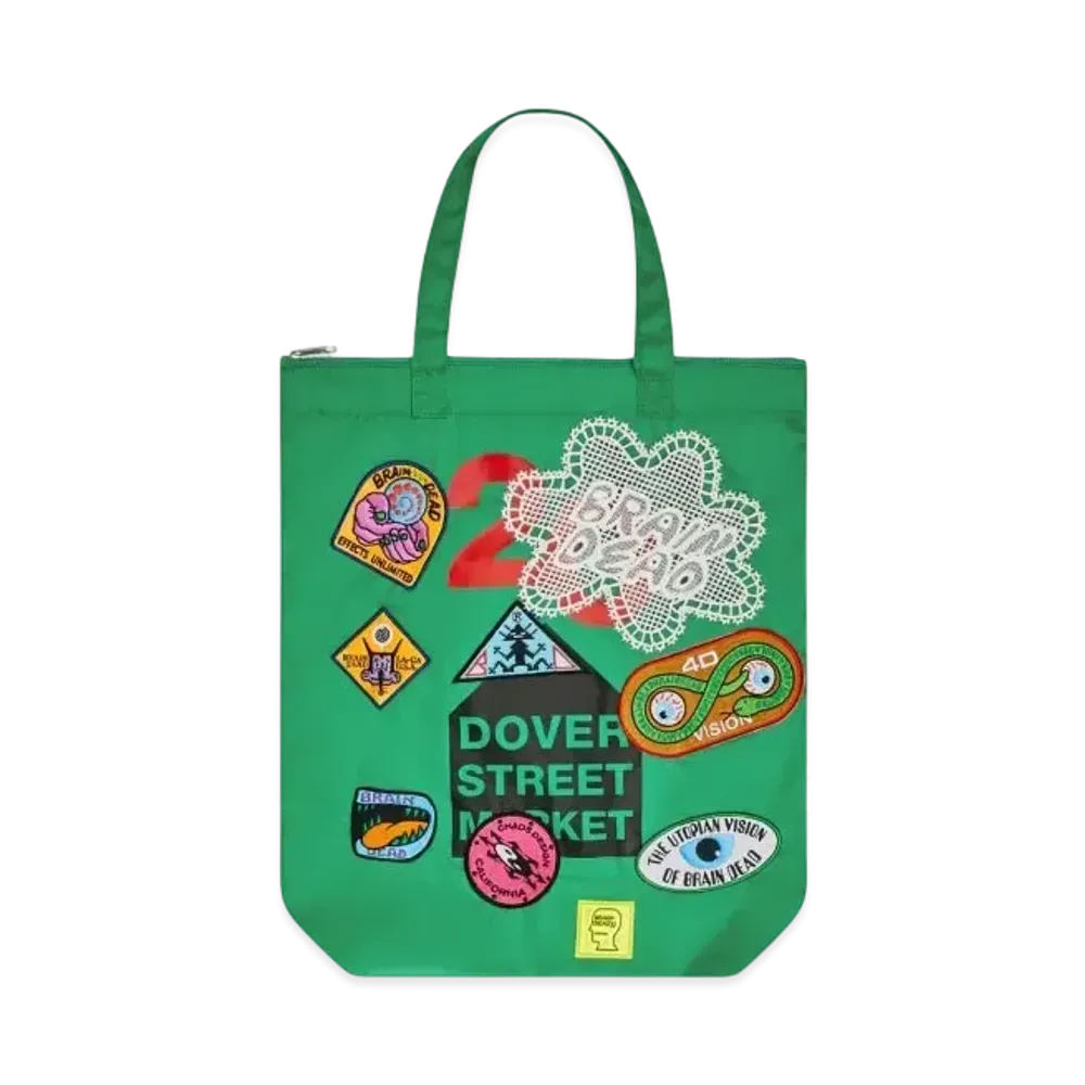 Dover Street Market London x Brain Dead 20th Anniversary Tote "Green"