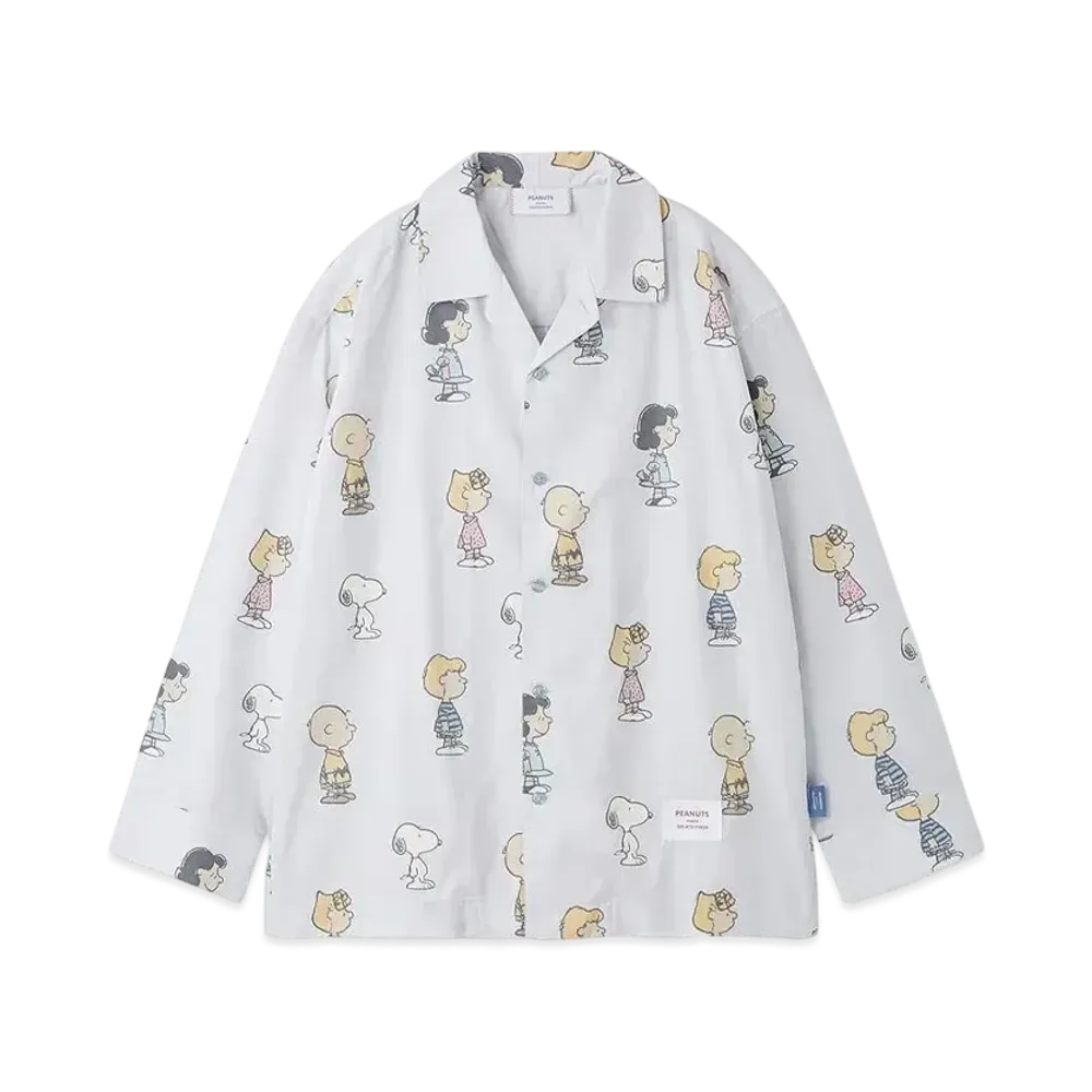 GELATO PIQUE x PEANUTS Homme All-Over Print Shirt "Blue"