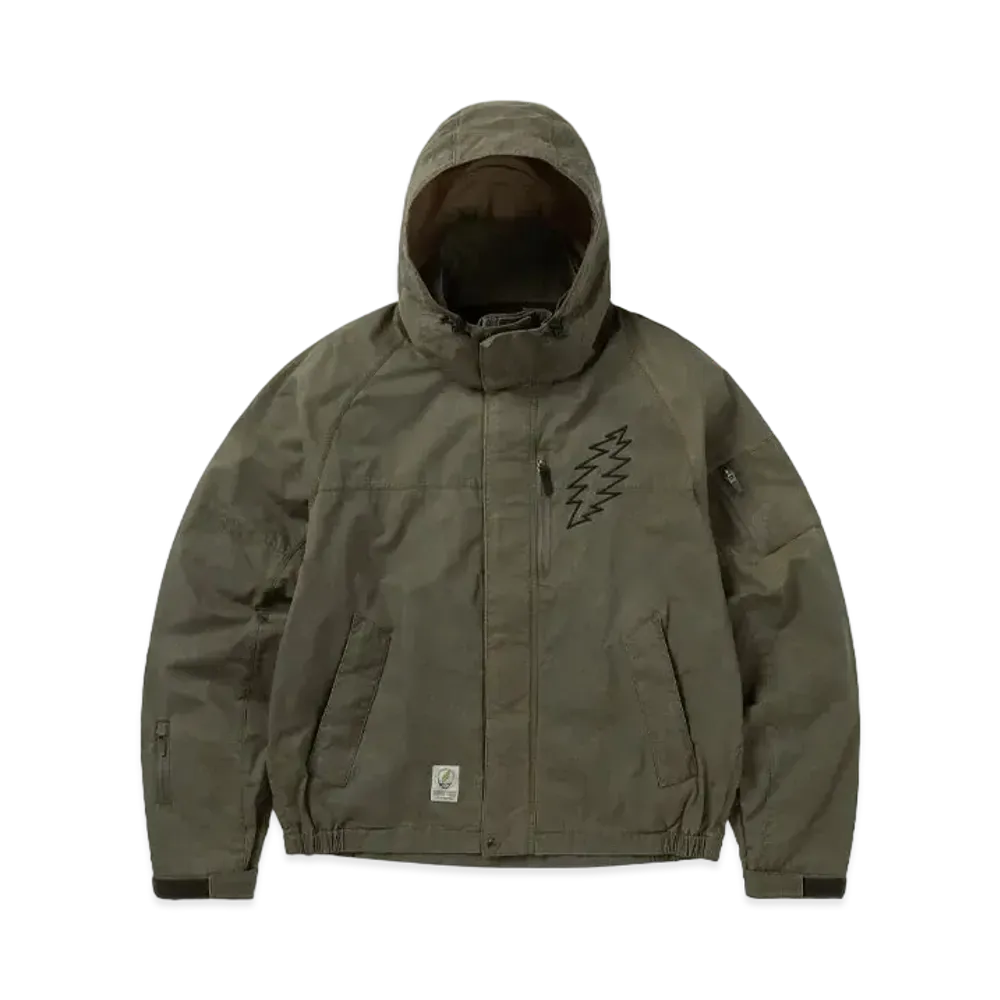 thisisneverthat x Grateful Dead Lightning Bear Wind Jacket "Khaki"