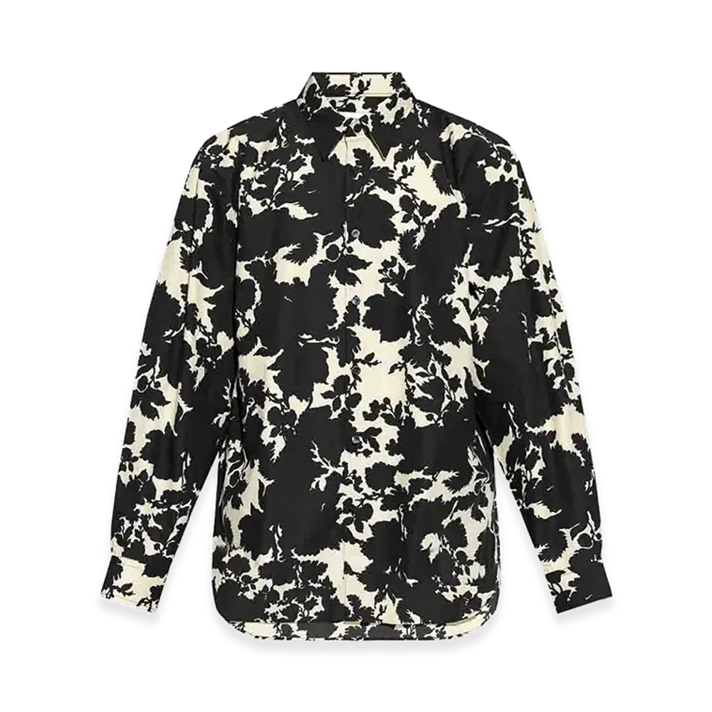 DRIES VAN NOTEN Floral Print Shirt "Black"