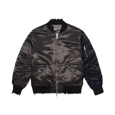 GIORGIO BRATO Distressed-finish bomber jacket ( EXCLUSIVE ) "T.Moro"