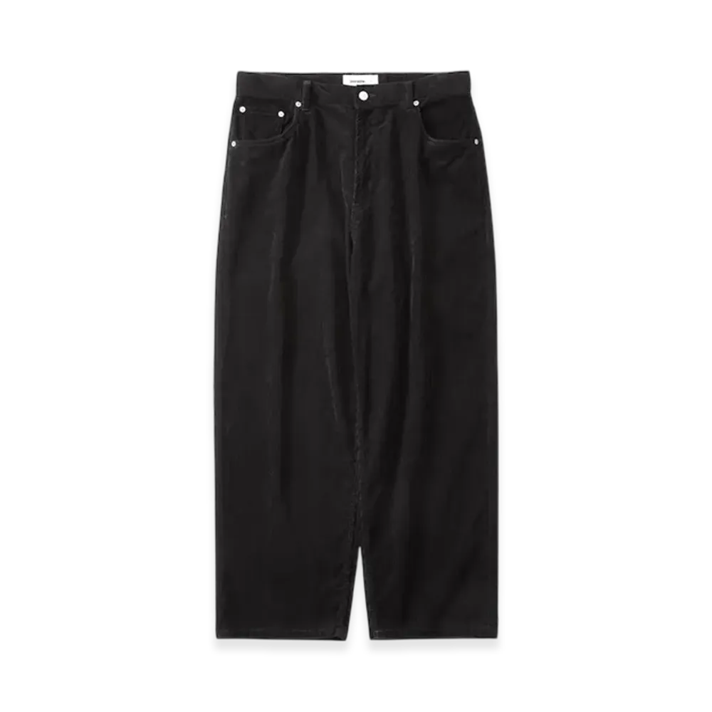 everyone Wide Straight Corduroy Trousers "Black"