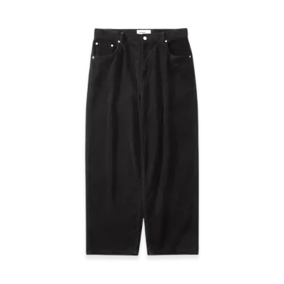 everyone Wide Straight Corduroy Trousers "Black"