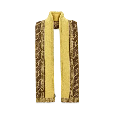 Stone Island N20D8 LAMBSWOOL WITH ARAN MOTIF "Dark Beige"