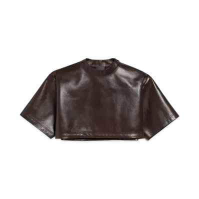 BALENCIAGA Women's Super Cropped Top "Brown"