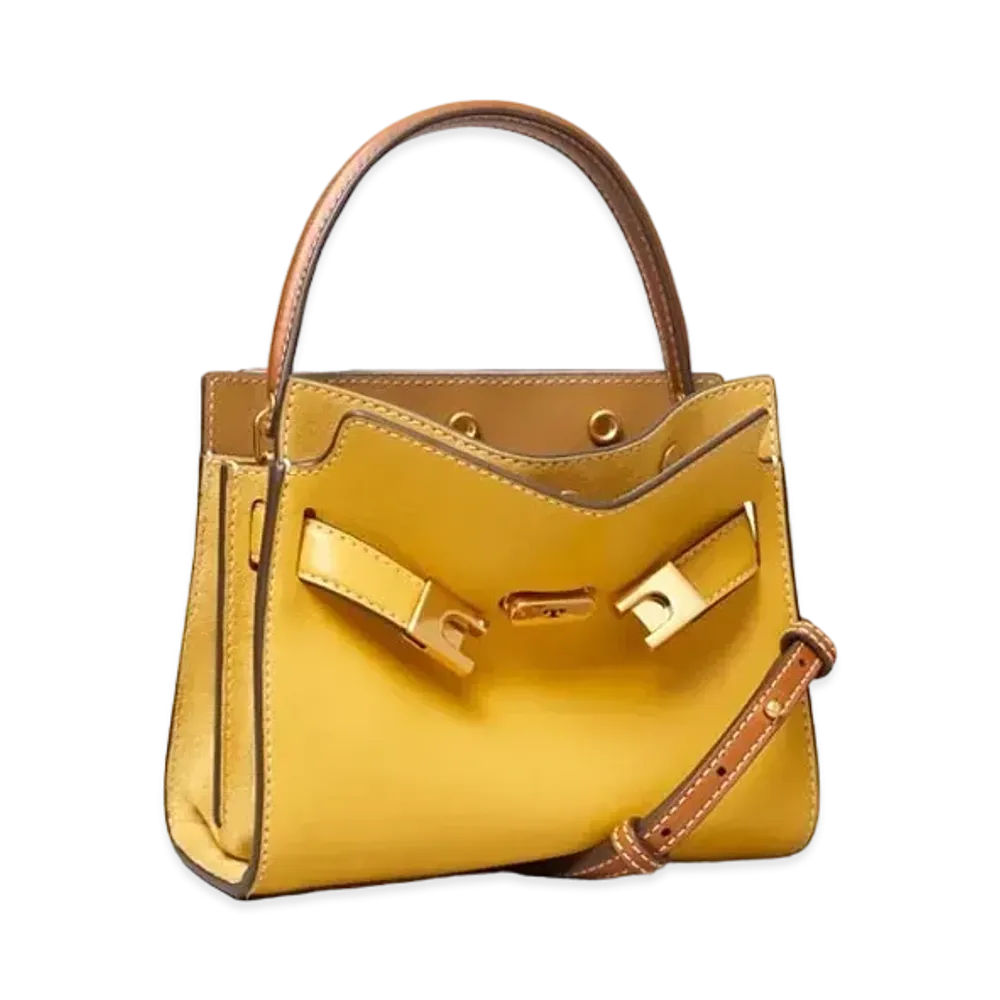 TORY BURCH Lee Radziwill Petit Double Bag "Glazed Pineapple"