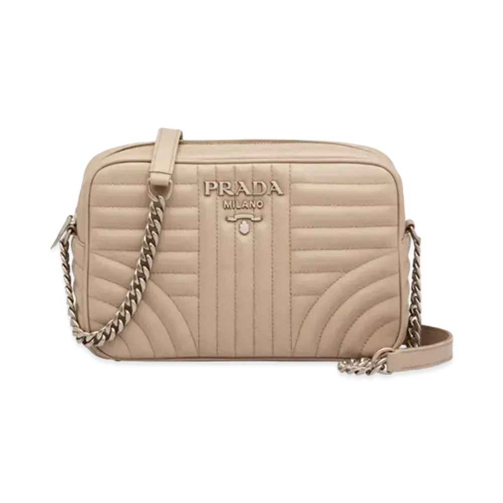 PRADA Diagramme Leather Bag "Powder Pink"