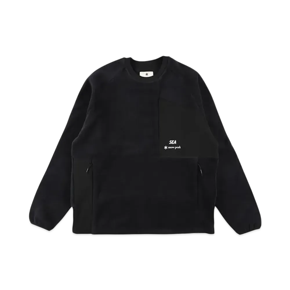 WIND AND SEA x Snow Peak Polartec Double Face Wr Fleece Pullover "Black"
