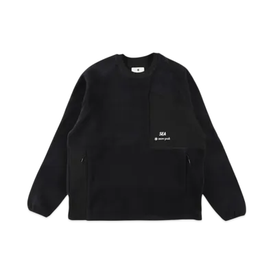 WIND AND SEA x Snow Peak Polartec Double Face Wr Fleece Pullover "Black"