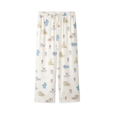 GELATO PIQUE x Sesame Street All-Over Pattern Long Pants "Off White"