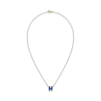 Hermes Mini Pop H Pendant "Gold/Blue Royal"