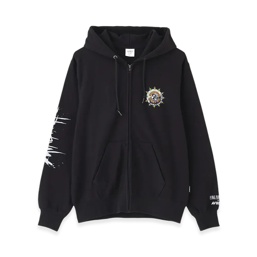 AVIREX x Final Fantasy VII Remake Zip Up Hoodie "Seventh Heaven" "Black"