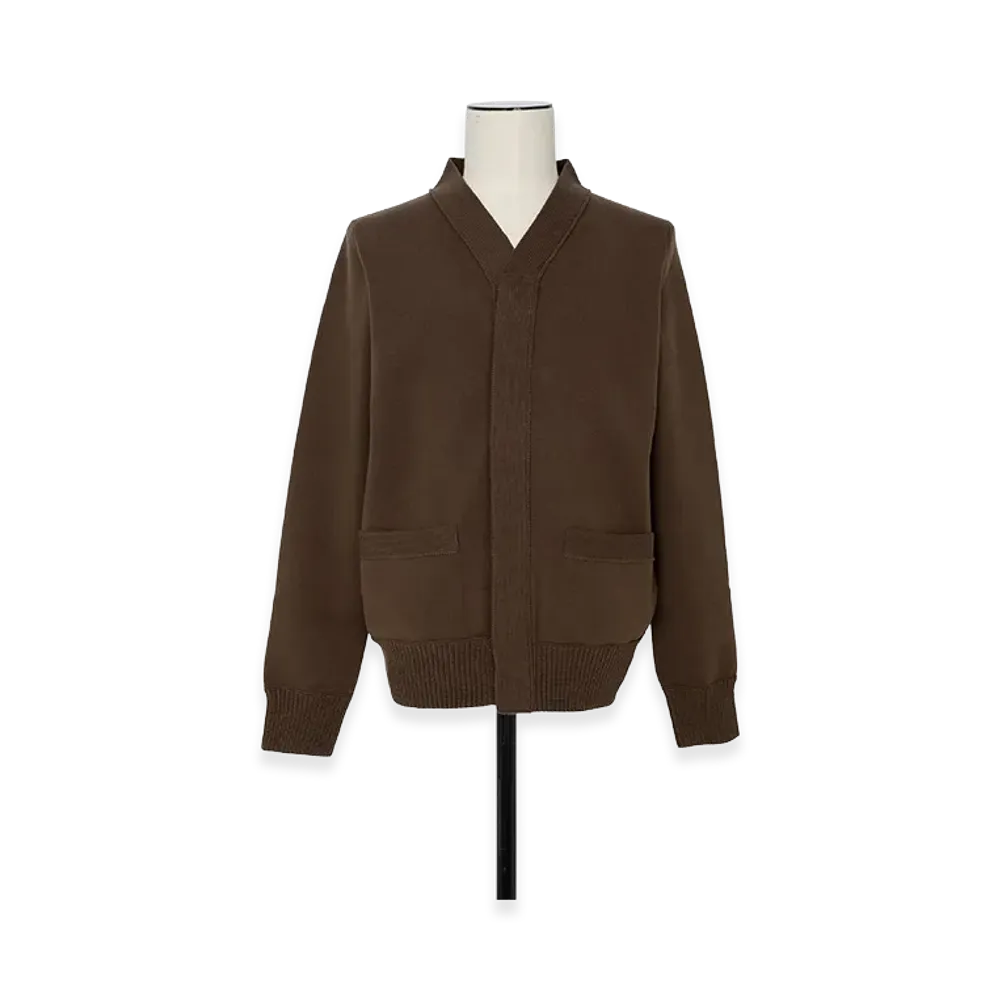 sacai Cotton Cashmere Knit Cardigan "Brown"