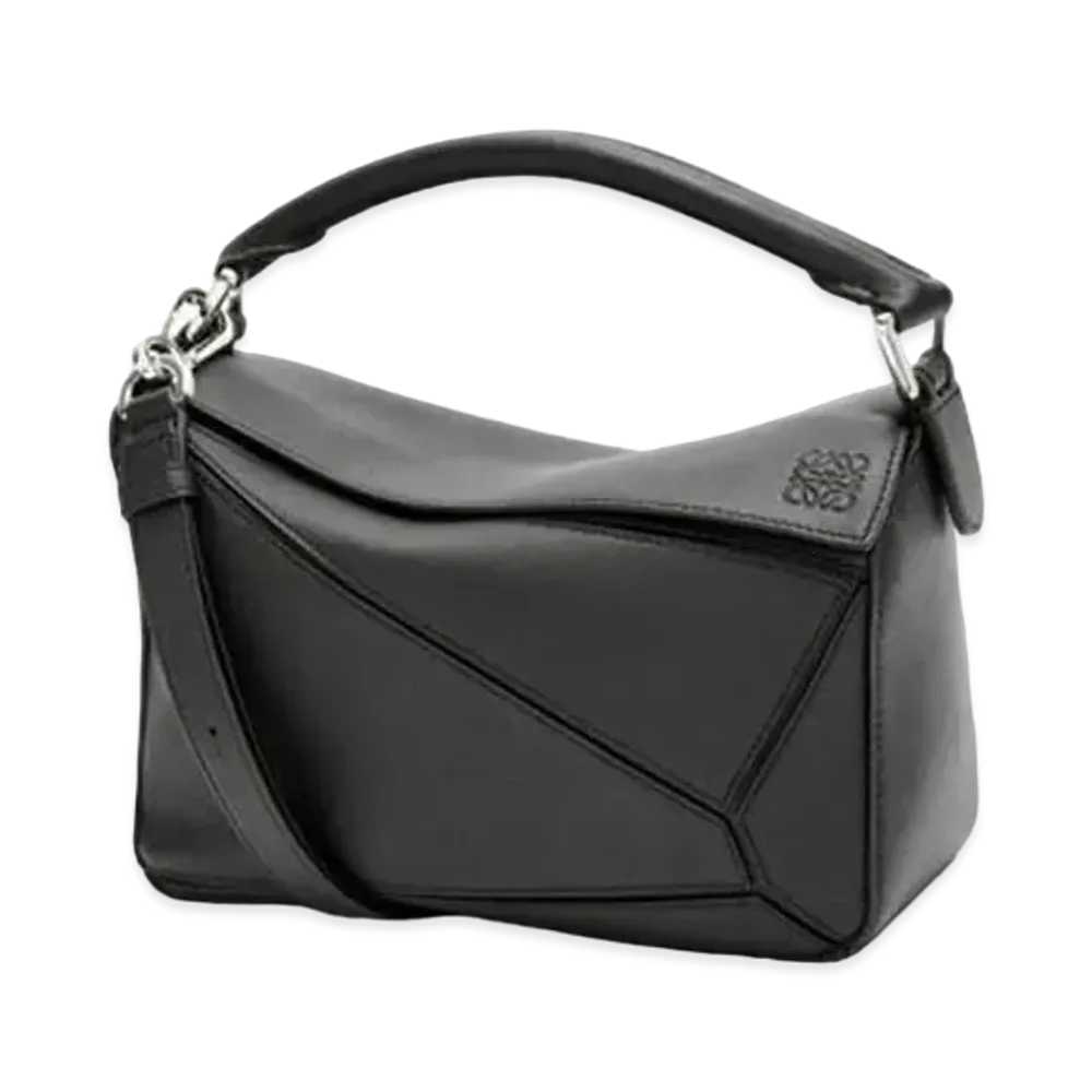 LOEWE Mini Puzzle Bag In Classic Calfskin "Black"