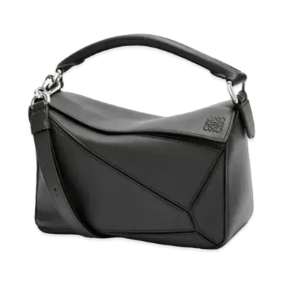 LOEWE Mini Puzzle Bag In Classic Calfskin "Black"