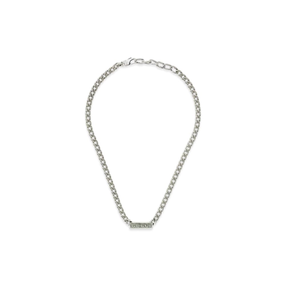 GUCCI Enamel Necklace with GUCCI Logo