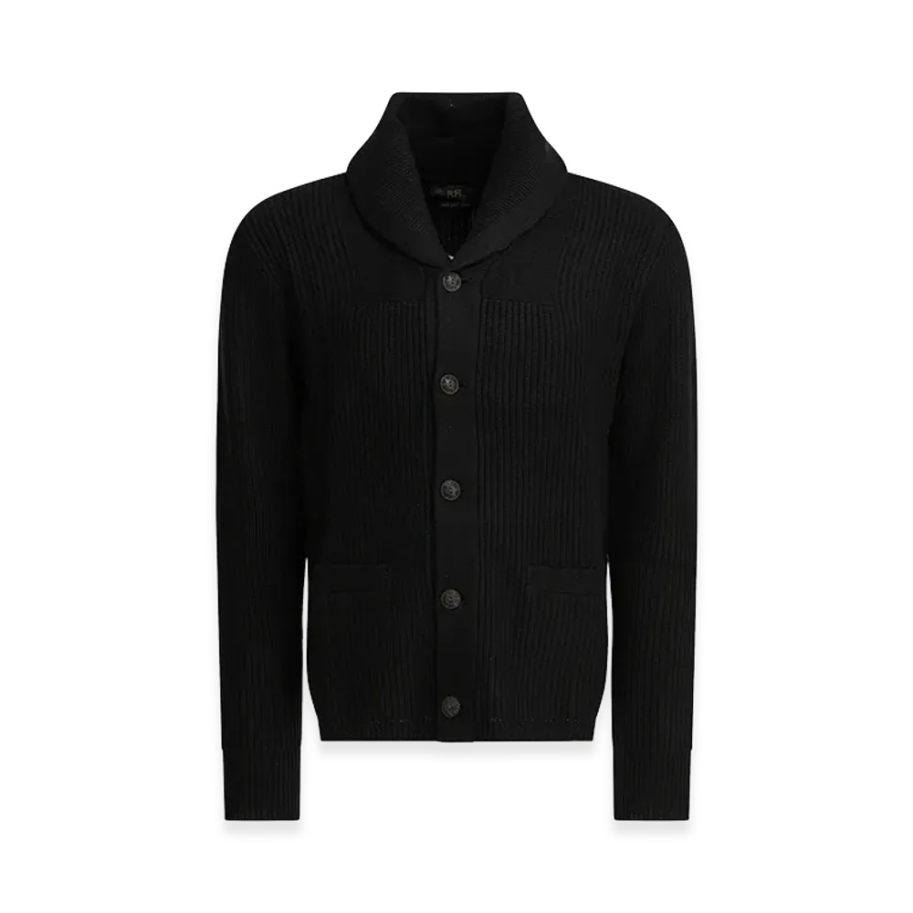 RRL Cashmere Cardigan "Black"