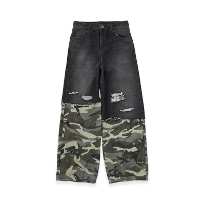X-Girl Women's Faded Camo Layered Pants "Black "