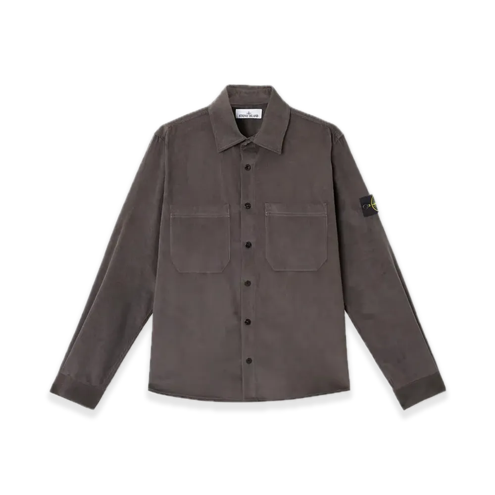 Stone Island 1200113 Cotton Micro-Corduroy "Charcoal Gray"