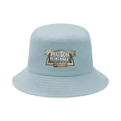 Maison Kitsune 6-18 Beach Club Bucket Hat "Seafoam Blue"