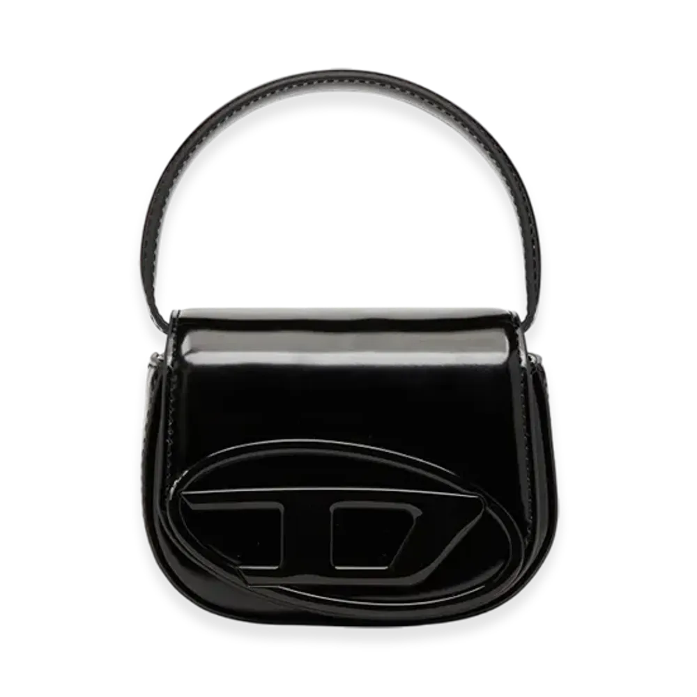 Diesel 1Dr-XS-S Cow Leather Shoulder Bag XS "Black"