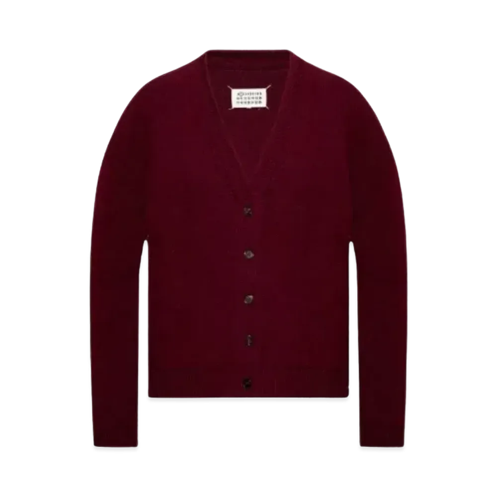 Maison Margiela V-Neck Cardigan "Bordeaux"