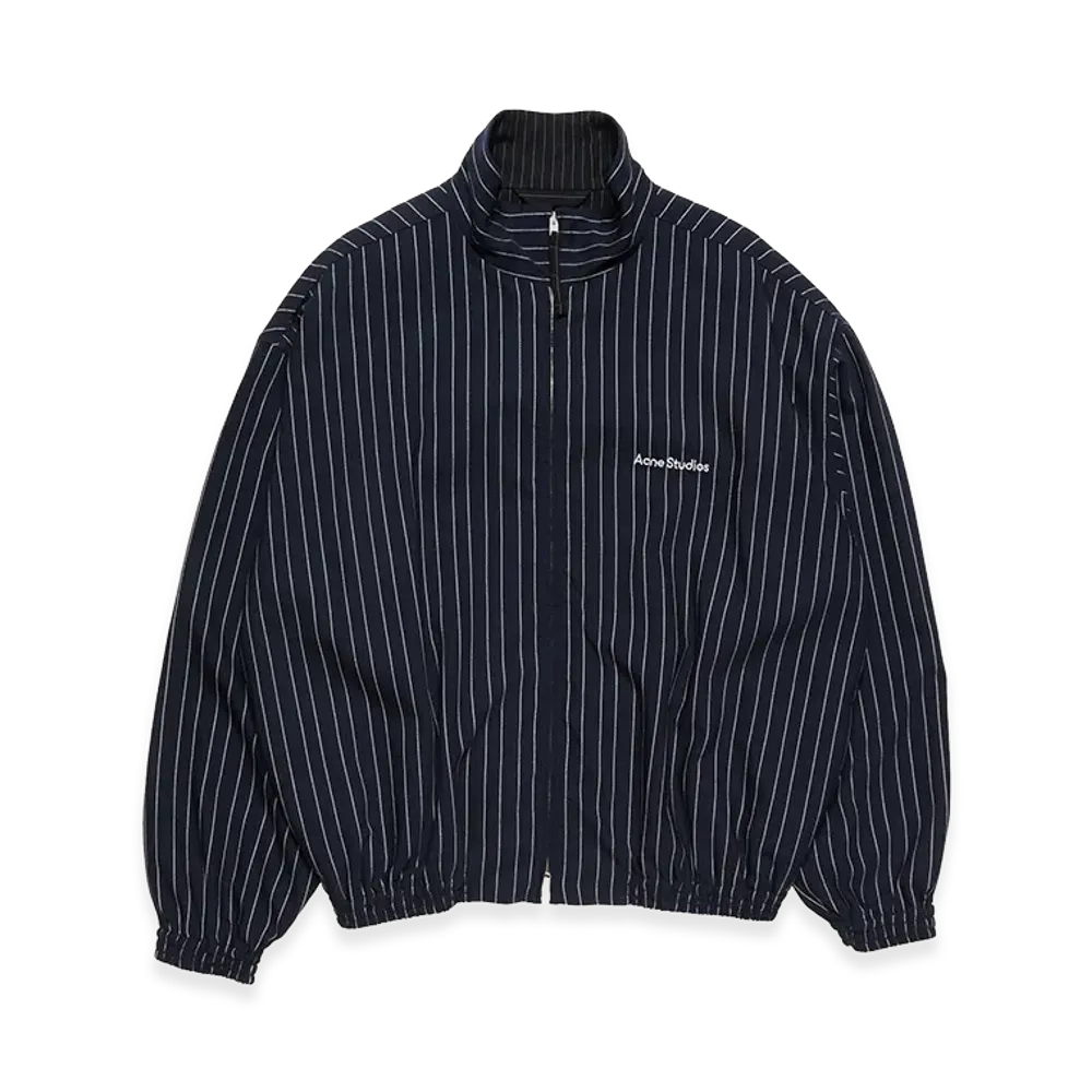 Acne Studios Striped Zip Jacket "Navy/White"