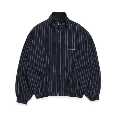 Acne Studios Striped Zip Jacket "Navy/White"