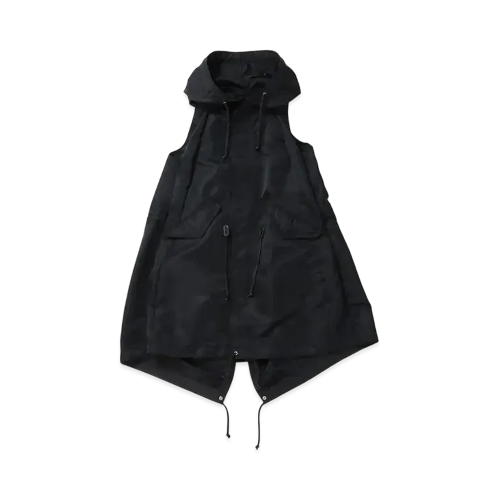 sacai Nylon Twill Hoodie Vest "Black"