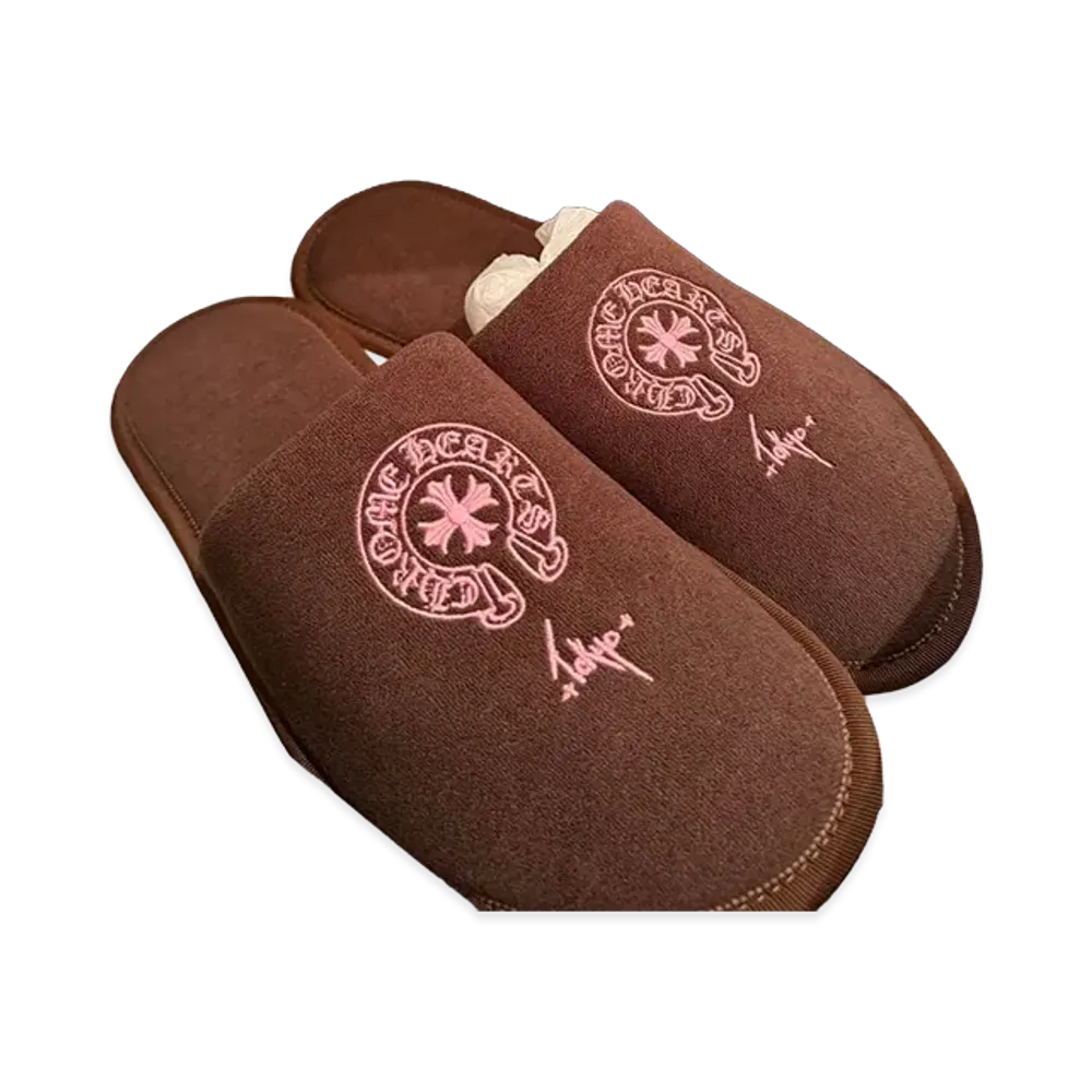 Chrome Hearts Horseshoe Slippers "Brown/Pink"