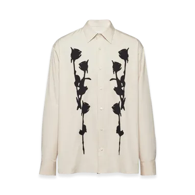 PRADA Cotton Shirt "Sand/Black"
