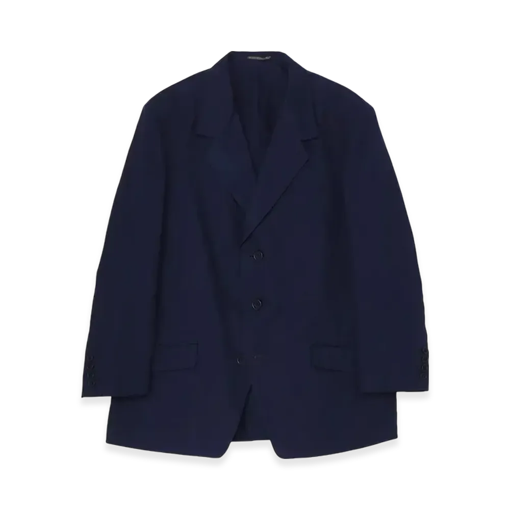 Yohji Yamamoto POUR HOMME Indigo Dyeing Cotton Linen 3Buttons Jacket "Navy"