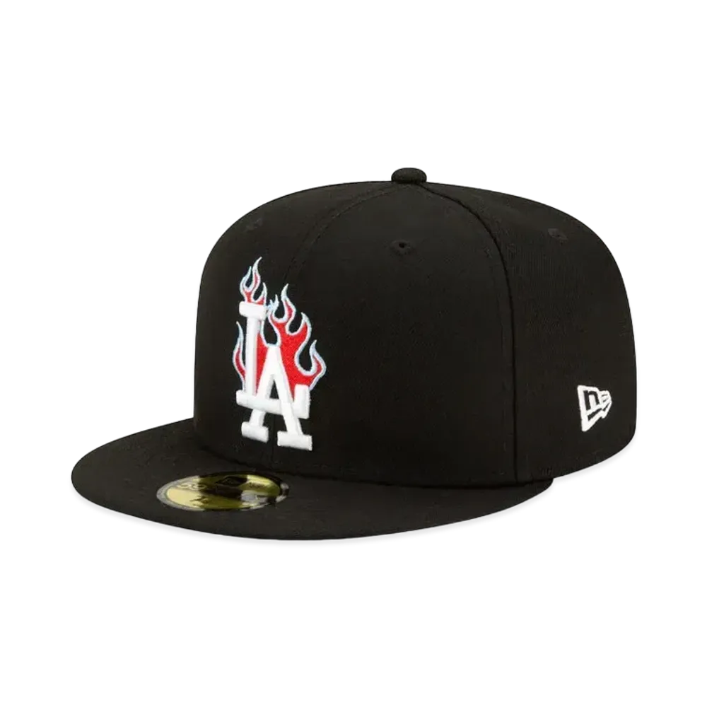 NEW ERA 59FIFTY LOS ANGELES DODGERS 2020 WORLD SERIES TEAM FIRE FITTED HAT "Black"