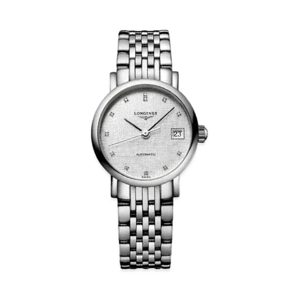 Longines Elegant Collection 25.50 mm "Striped Silver/Stainless Steel" L4.309.4.77.6
