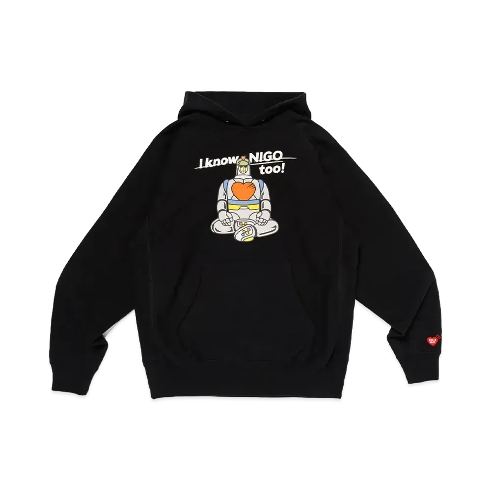 HUMAN MADE x I KNOW NIGO TOO Heavyweight Hoodie "Black"