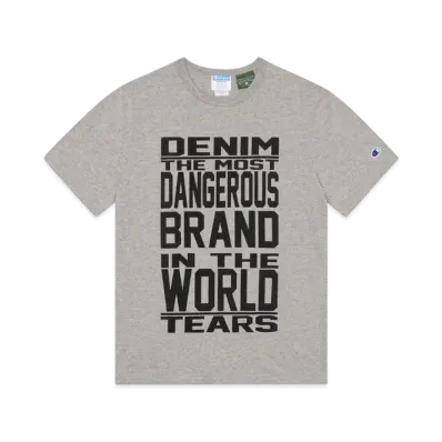 DENIM TEARS x Champion Mission Statement Tee "Grey"