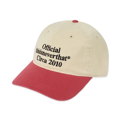 thisisneverthat Times Cap "Ivory/Pink"