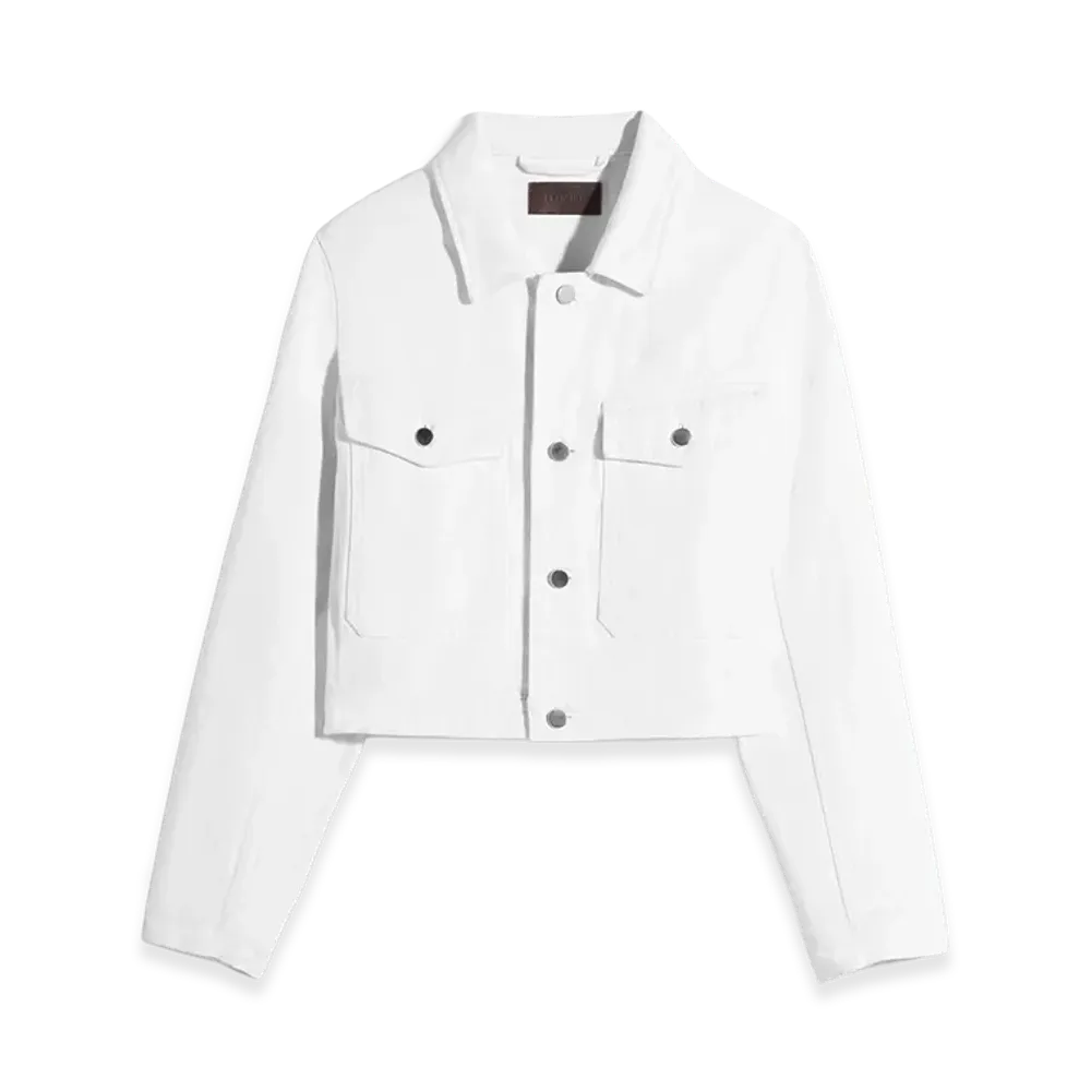 LEMAIRE Women's Denim Cropped Blouson "Milk Bleached"