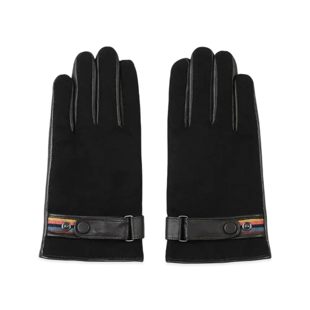 Paul Smith Artist Stripe Belt Gloves "Black"