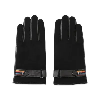 Paul Smith Artist Stripe Belt Gloves "Black"