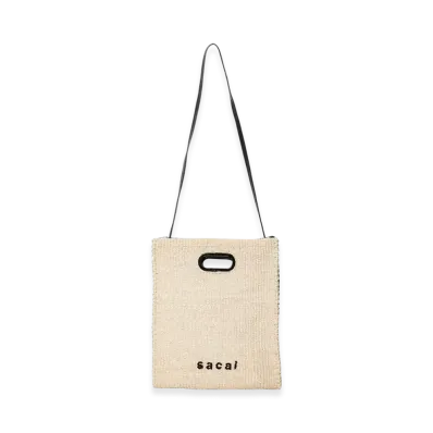 sacai Abaka Shopper Bag Medium "Black/Natural"