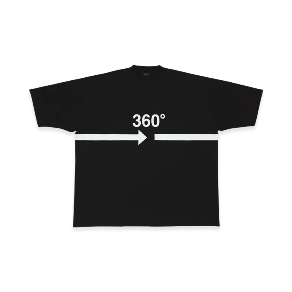 BALENCIAGA 360 Tubular Oversized T-Shirt "Black"