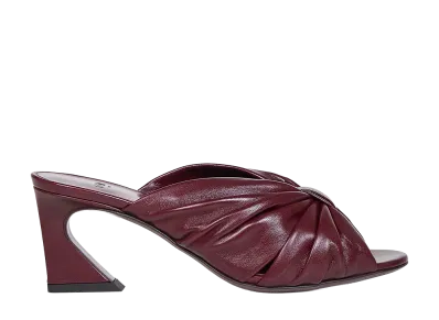 FENDI Women's Slides In Shiny Nappa Leather "Brown"