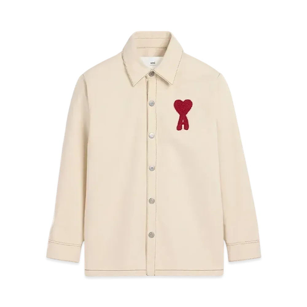 AMI PARIS Ami de Coeur Overshirt "BlancCreme"